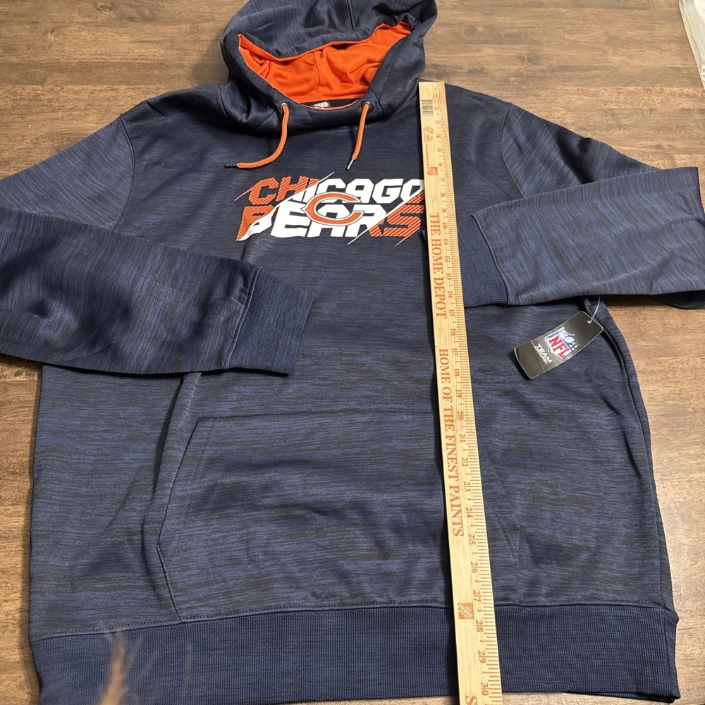 NFL Team Apparel Chicago Bears Navy Blue Pullover Hoodie Sweatshirt Mens 2XL NWT - Picture 7 of 8